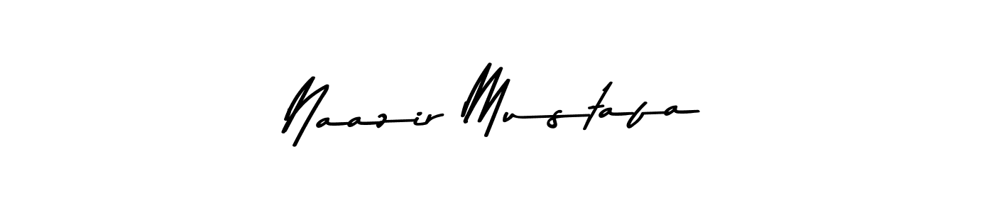 Make a beautiful signature design for name Naazir Mustafa. With this signature (Asem Kandis PERSONAL USE) style, you can create a handwritten signature for free. Naazir Mustafa signature style 9 images and pictures png