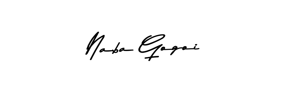 How to make Naba Gogoi name signature. Use Asem Kandis PERSONAL USE style for creating short signs online. This is the latest handwritten sign. Naba Gogoi signature style 9 images and pictures png
