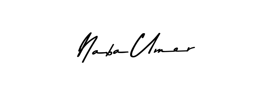 Make a beautiful signature design for name Naba Umer. With this signature (Asem Kandis PERSONAL USE) style, you can create a handwritten signature for free. Naba Umer signature style 9 images and pictures png