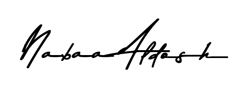 Get inspired by this graceful Asem Kandis PERSONAL USE signature style for name Nabaa Aldosh. Smooth loops and balanced proportions for everyday use. Nabaa Aldosh signature style 9 images and pictures png