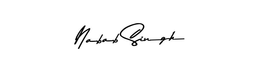 Use a signature maker to create a handwritten signature online. With this signature software, you can design (Asem Kandis PERSONAL USE) your own signature for name Nabab Singh. Nabab Singh signature style 9 images and pictures png