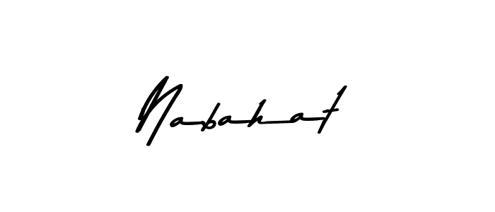 Design your own signature with our free online signature maker. With this signature software, you can create a handwritten (Asem Kandis PERSONAL USE) signature for name Nabahat. Nabahat signature style 9 images and pictures png