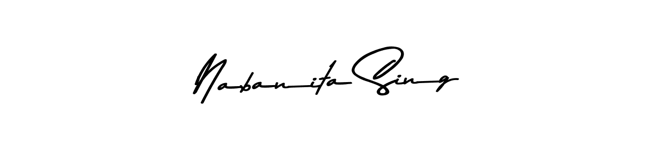 This is the best signature style for the Nabanita Sing name. Also you like these signature font (Asem Kandis PERSONAL USE). Mix name signature. Nabanita Sing signature style 9 images and pictures png