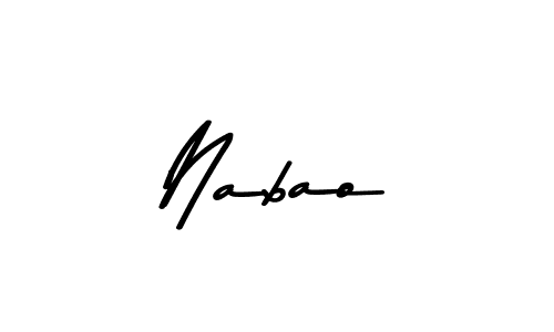 Use a signature maker to create a handwritten signature online. With this signature software, you can design (Asem Kandis PERSONAL USE) your own signature for name Nabao. Nabao signature style 9 images and pictures png