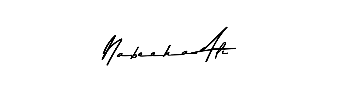 The best way (Asem Kandis PERSONAL USE) to make a short signature is to pick only two or three words in your name. The name Nabeeha Ali include a total of six letters. For converting this name. Nabeeha Ali signature style 9 images and pictures png