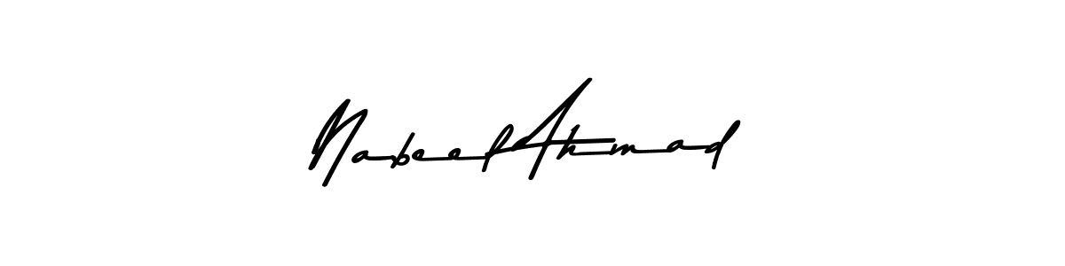 if you are searching for the best signature style for your name Nabeel Ahmad. so please give up your signature search. here we have designed multiple signature styles  using Asem Kandis PERSONAL USE. Nabeel Ahmad signature style 9 images and pictures png