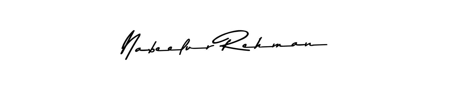 Design your own signature with our free online signature maker. With this signature software, you can create a handwritten (Asem Kandis PERSONAL USE) signature for name Nabeelur Rehman. Nabeelur Rehman signature style 9 images and pictures png