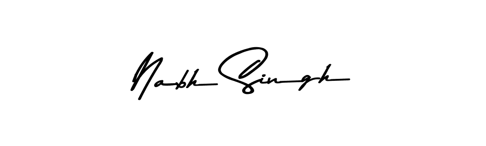 Create a beautiful signature design for name Nabh Singh. With this signature (Asem Kandis PERSONAL USE) fonts, you can make a handwritten signature for free. Nabh Singh signature style 9 images and pictures png
