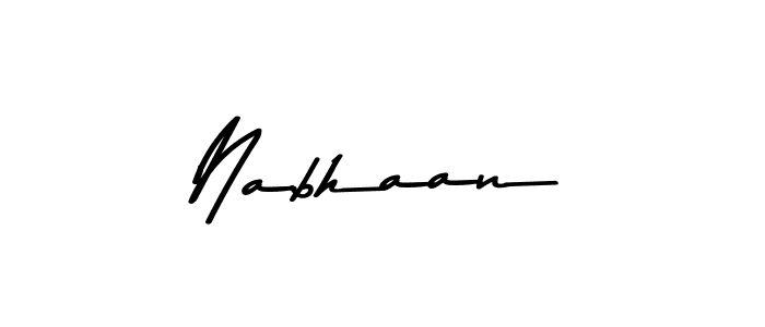 Design your own signature with our free online signature maker. With this signature software, you can create a handwritten (Asem Kandis PERSONAL USE) signature for name Nabhaan. Nabhaan signature style 9 images and pictures png