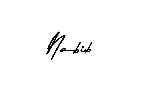 Design your own signature with our free online signature maker. With this signature software, you can create a handwritten (Asem Kandis PERSONAL USE) signature for name Nabib. Nabib signature style 9 images and pictures png