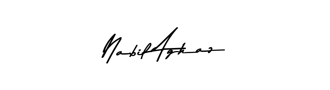 Design your own signature with our free online signature maker. With this signature software, you can create a handwritten (Asem Kandis PERSONAL USE) signature for name Nabil Aghaz. Nabil Aghaz signature style 9 images and pictures png