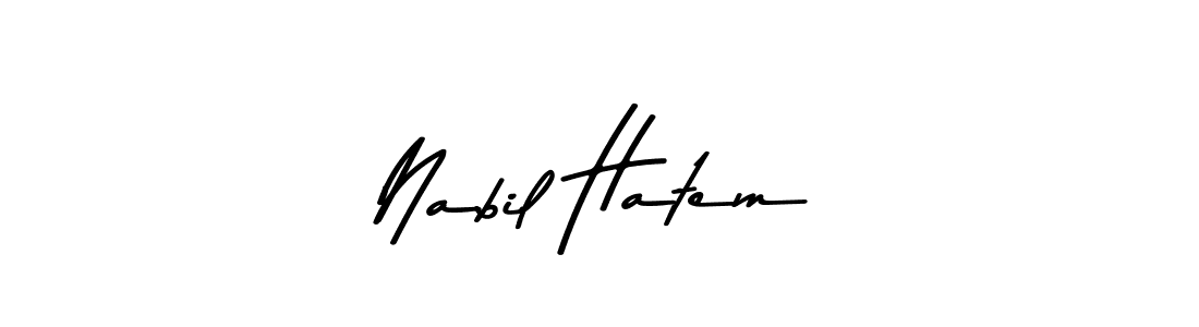 Design your own signature with our free online signature maker. With this signature software, you can create a handwritten (Asem Kandis PERSONAL USE) signature for name Nabil Hatem. Nabil Hatem signature style 9 images and pictures png