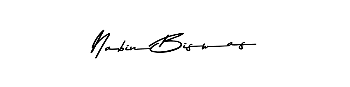 Create a beautiful signature design for name Nabin Biswas. With this signature (Asem Kandis PERSONAL USE) fonts, you can make a handwritten signature for free. Nabin Biswas signature style 9 images and pictures png