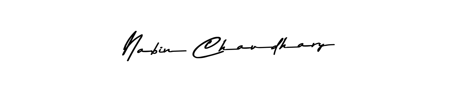 How to make Nabin Chaudhary signature? Asem Kandis PERSONAL USE is a professional autograph style. Create handwritten signature for Nabin Chaudhary name. Nabin Chaudhary signature style 9 images and pictures png