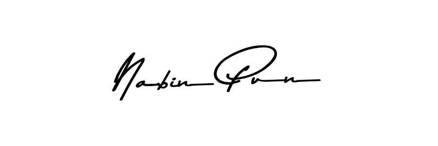 Design your own signature with our free online signature maker. With this signature software, you can create a handwritten (Asem Kandis PERSONAL USE) signature for name Nabin Pun. Nabin Pun signature style 9 images and pictures png