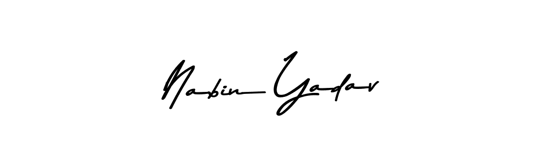 Use a signature maker to create a handwritten signature online. With this signature software, you can design (Asem Kandis PERSONAL USE) your own signature for name Nabin Yadav. Nabin Yadav signature style 9 images and pictures png