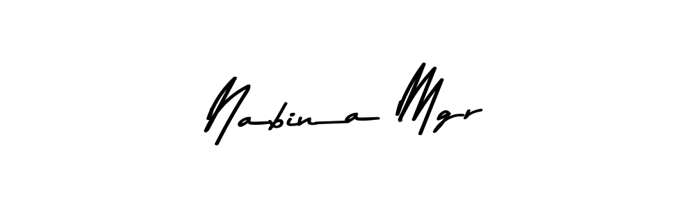 Design your own signature with our free online signature maker. With this signature software, you can create a handwritten (Asem Kandis PERSONAL USE) signature for name Nabina Mgr. Nabina Mgr signature style 9 images and pictures png