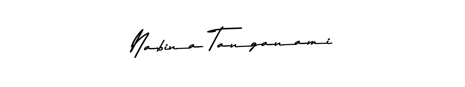 Create a beautiful signature design for name Nabina Tanganami. With this signature (Asem Kandis PERSONAL USE) fonts, you can make a handwritten signature for free. Nabina Tanganami signature style 9 images and pictures png