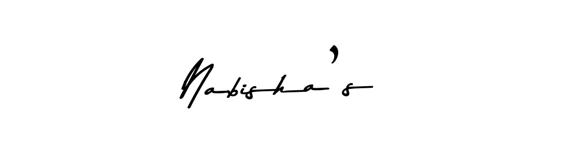 How to make Nabisha’s signature? Asem Kandis PERSONAL USE is a professional autograph style. Create handwritten signature for Nabisha’s name. Nabisha’s signature style 9 images and pictures png