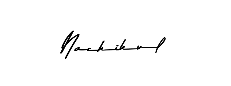 How to make Nachikul name signature. Use Asem Kandis PERSONAL USE style for creating short signs online. This is the latest handwritten sign. Nachikul signature style 9 images and pictures png