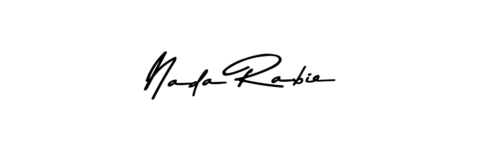 Design your own signature with our free online signature maker. With this signature software, you can create a handwritten (Asem Kandis PERSONAL USE) signature for name Nada Rabie. Nada Rabie signature style 9 images and pictures png