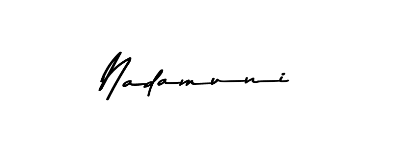 The best way (Asem Kandis PERSONAL USE) to make a short signature is to pick only two or three words in your name. The name Nadamuni include a total of six letters. For converting this name. Nadamuni signature style 9 images and pictures png