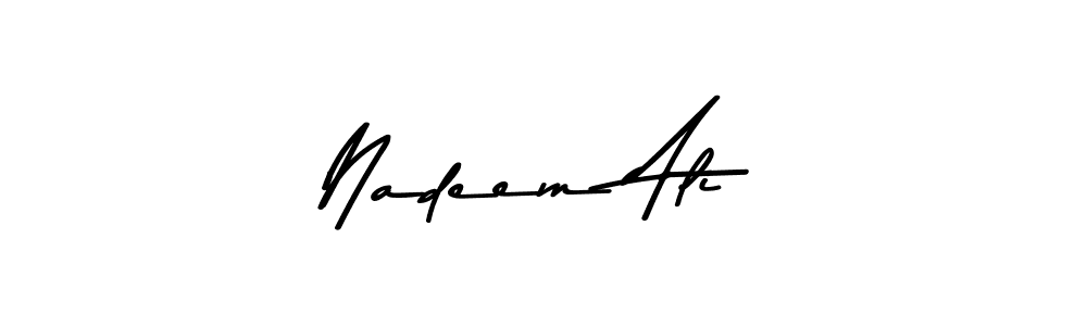 How to make Nadeem Ali name signature. Use Asem Kandis PERSONAL USE style for creating short signs online. This is the latest handwritten sign. Nadeem Ali signature style 9 images and pictures png