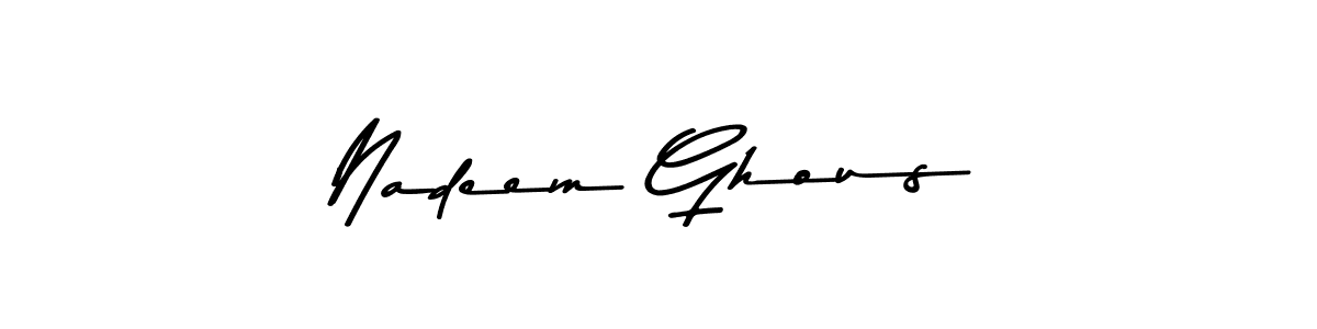 Use a signature maker to create a handwritten signature online. With this signature software, you can design (Asem Kandis PERSONAL USE) your own signature for name Nadeem Ghous. Nadeem Ghous signature style 9 images and pictures png