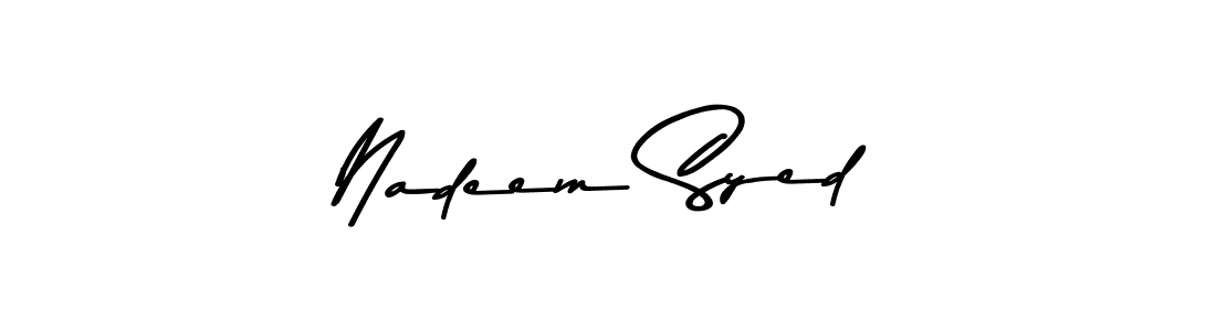 How to make Nadeem Syed signature? Asem Kandis PERSONAL USE is a professional autograph style. Create handwritten signature for Nadeem Syed name. Nadeem Syed signature style 9 images and pictures png