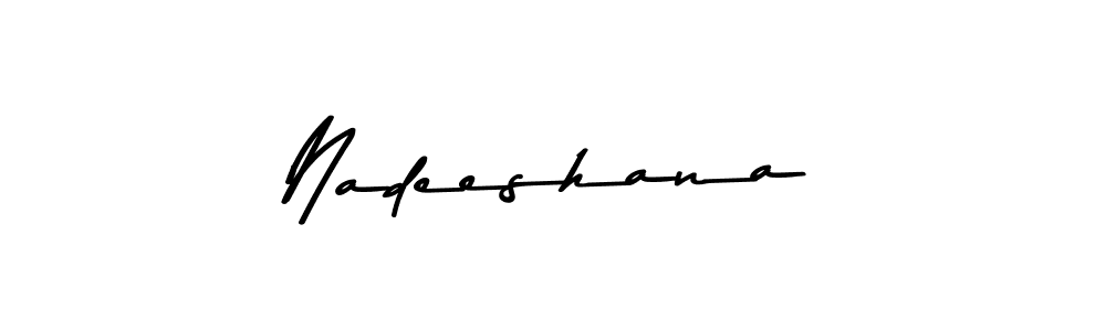 How to make Nadeeshana signature? Asem Kandis PERSONAL USE is a professional autograph style. Create handwritten signature for Nadeeshana name. Nadeeshana signature style 9 images and pictures png
