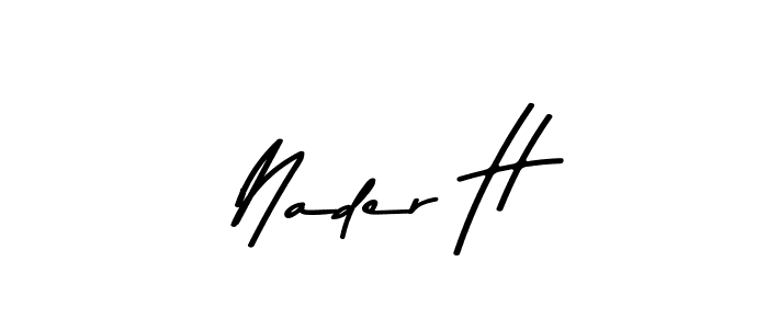 This is the best signature style for the Nader H name. Also you like these signature font (Asem Kandis PERSONAL USE). Mix name signature. Nader H signature style 9 images and pictures png