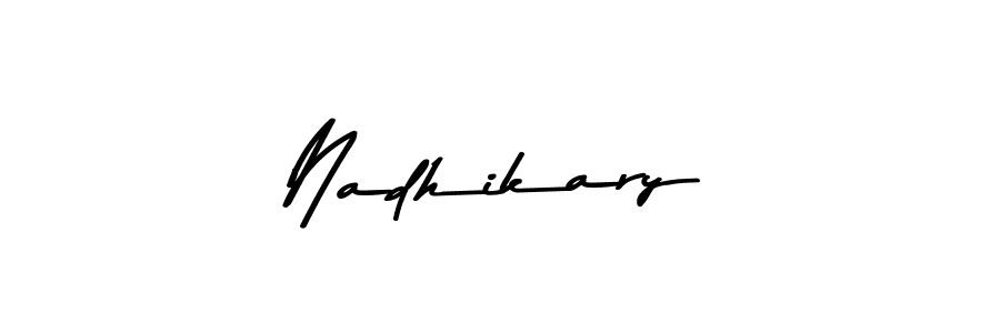 Create a beautiful signature design for name Nadhikary. With this signature (Asem Kandis PERSONAL USE) fonts, you can make a handwritten signature for free. Nadhikary signature style 9 images and pictures png