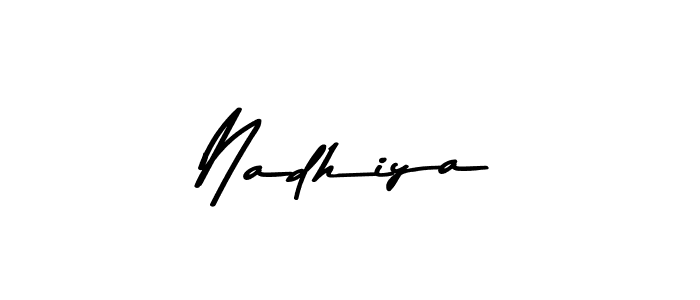 Design your own signature with our free online signature maker. With this signature software, you can create a handwritten (Asem Kandis PERSONAL USE) signature for name Nadhiya. Nadhiya signature style 9 images and pictures png