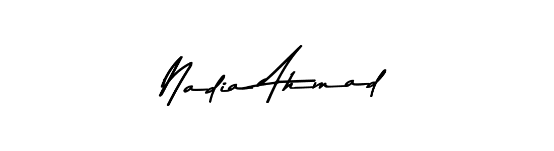 You should practise on your own different ways (Asem Kandis PERSONAL USE) to write your name (Nadia Ahmad) in signature. don't let someone else do it for you. Nadia Ahmad signature style 9 images and pictures png