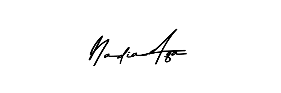 Here are the top 10 professional signature styles for the name Nadia Aqa. These are the best autograph styles you can use for your name. Nadia Aqa signature style 9 images and pictures png