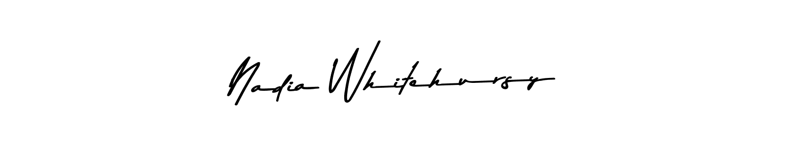 The best way (Asem Kandis PERSONAL USE) to make a short signature is to pick only two or three words in your name. The name Nadia Whitehursy include a total of six letters. For converting this name. Nadia Whitehursy signature style 9 images and pictures png