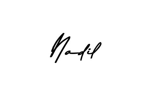 Also You can easily find your signature by using the search form. We will create Nadil name handwritten signature images for you free of cost using Asem Kandis PERSONAL USE sign style. Nadil signature style 9 images and pictures png