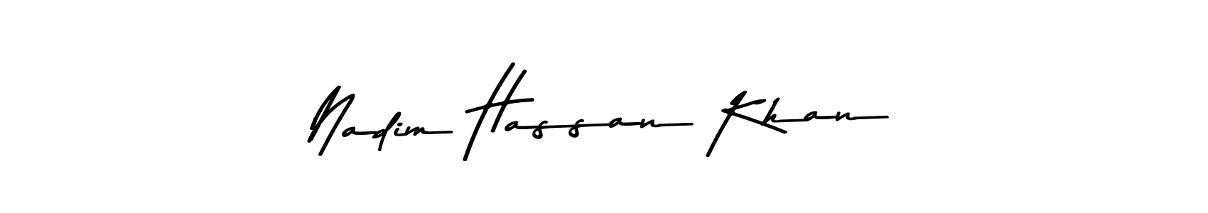 if you are searching for the best signature style for your name Nadim Hassan Khan. so please give up your signature search. here we have designed multiple signature styles  using Asem Kandis PERSONAL USE. Nadim Hassan Khan signature style 9 images and pictures png