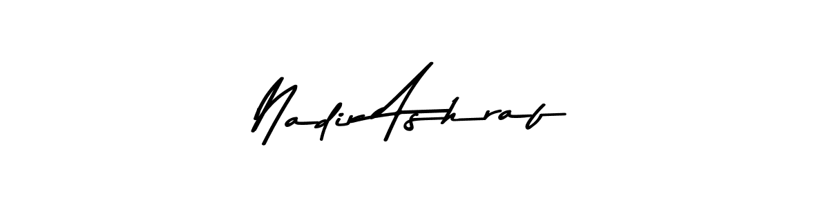 Also You can easily find your signature by using the search form. We will create Nadir Ashraf name handwritten signature images for you free of cost using Asem Kandis PERSONAL USE sign style. Nadir Ashraf signature style 9 images and pictures png