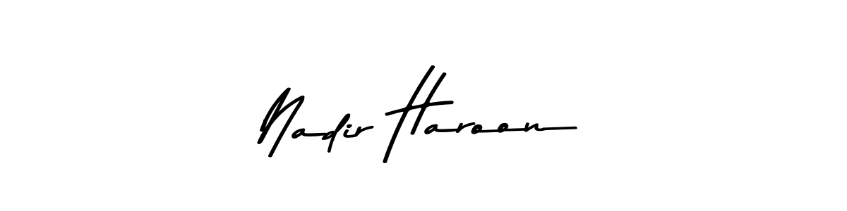 Make a beautiful signature design for name Nadir Haroon. With this signature (Asem Kandis PERSONAL USE) style, you can create a handwritten signature for free. Nadir Haroon signature style 9 images and pictures png