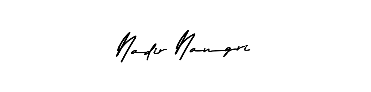 Nadir Nangri stylish signature style. Best Handwritten Sign (Asem Kandis PERSONAL USE) for my name. Handwritten Signature Collection Ideas for my name Nadir Nangri. Nadir Nangri signature style 9 images and pictures png