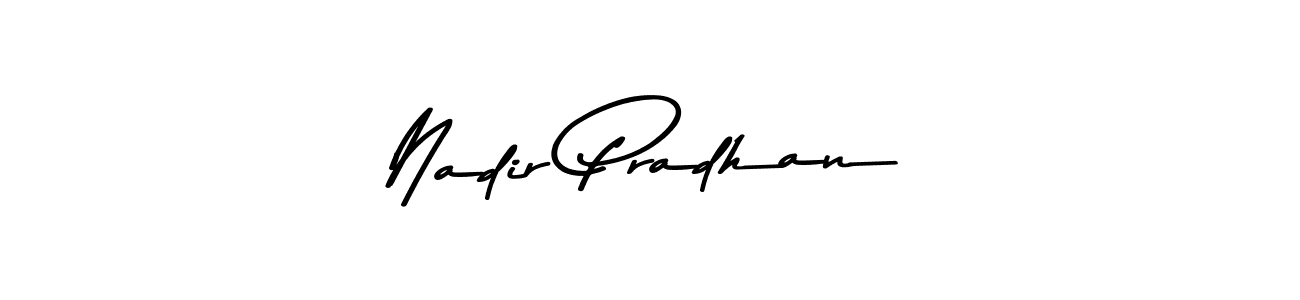 Design your own signature with our free online signature maker. With this signature software, you can create a handwritten (Asem Kandis PERSONAL USE) signature for name Nadir Pradhan. Nadir Pradhan signature style 9 images and pictures png