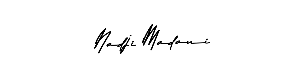 The best way (Asem Kandis PERSONAL USE) to make a short signature is to pick only two or three words in your name. The name Nadji Madani include a total of six letters. For converting this name. Nadji Madani signature style 9 images and pictures png