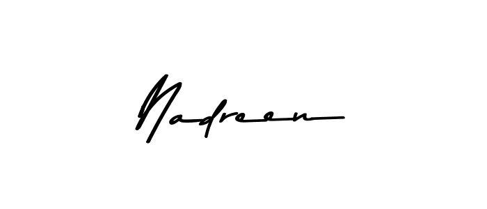 Use a signature maker to create a handwritten signature online. With this signature software, you can design (Asem Kandis PERSONAL USE) your own signature for name Nadreen. Nadreen signature style 9 images and pictures png