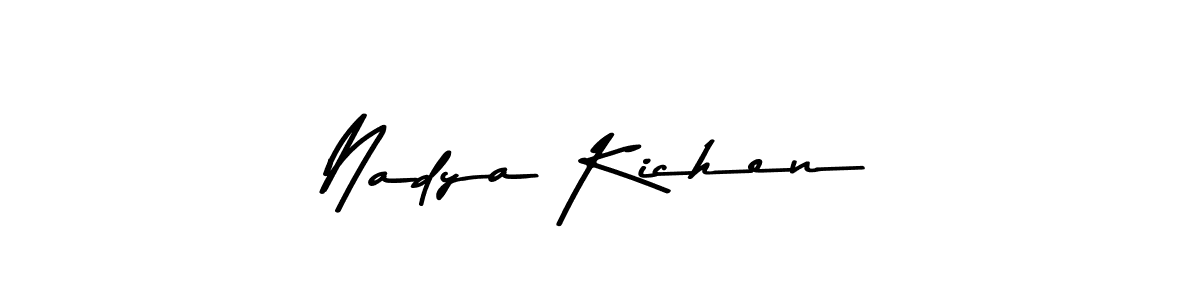 Create a beautiful signature design for name Nadya Kichen. With this signature (Asem Kandis PERSONAL USE) fonts, you can make a handwritten signature for free. Nadya Kichen signature style 9 images and pictures png