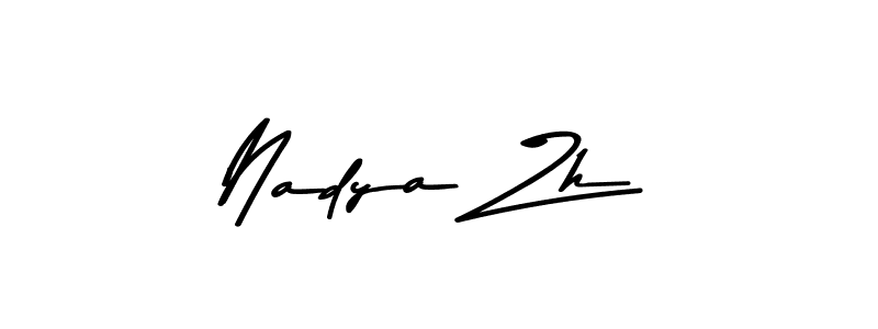 Make a beautiful signature design for name Nadya Zh. With this signature (Asem Kandis PERSONAL USE) style, you can create a handwritten signature for free. Nadya Zh signature style 9 images and pictures png