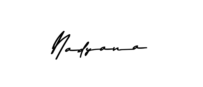 You should practise on your own different ways (Asem Kandis PERSONAL USE) to write your name (Nadyana) in signature. don't let someone else do it for you. Nadyana signature style 9 images and pictures png