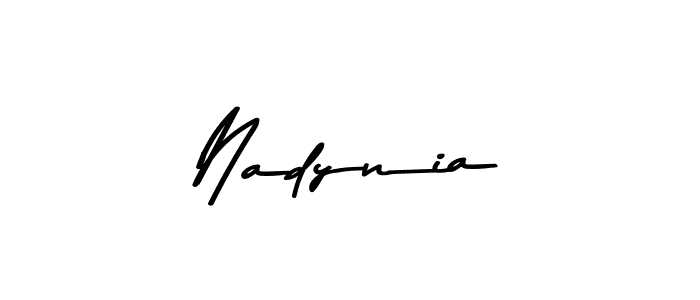 Make a beautiful signature design for name Nadynia. With this signature (Asem Kandis PERSONAL USE) style, you can create a handwritten signature for free. Nadynia signature style 9 images and pictures png