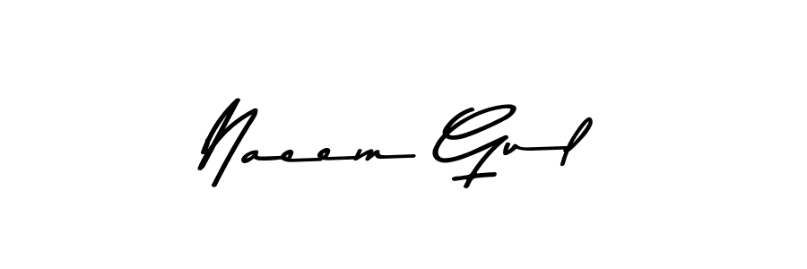 How to make Naeem Gul name signature. Use Asem Kandis PERSONAL USE style for creating short signs online. This is the latest handwritten sign. Naeem Gul signature style 9 images and pictures png