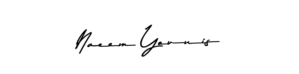 Create a beautiful signature design for name Naeem Younis. With this signature (Asem Kandis PERSONAL USE) fonts, you can make a handwritten signature for free. Naeem Younis signature style 9 images and pictures png